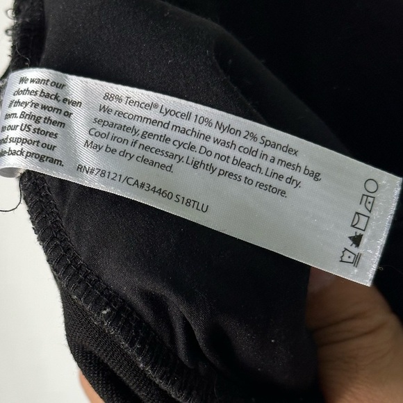 Eileen Fisher Tencel Ponte Pants Black Straight Pull On Stretch Casual Sz XS - Picture 5 of 7